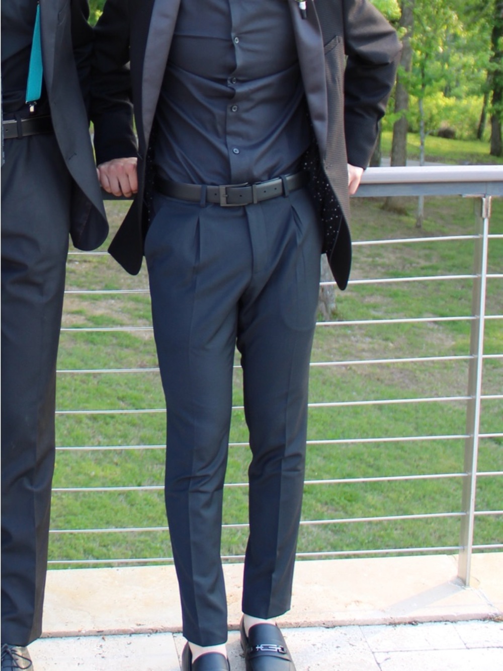 Express Black Men's Dress Pants - Modern Tapered Fit